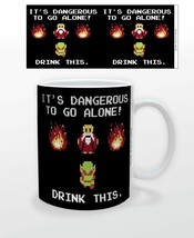 Nintendo Legend of Zelda It&#39;s Dangerous Drink This 11 oz Ceramic Mug NEW... - $9.74