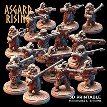 3D Printed Asgard Rising Dwarves Hooded Rangers Ranged Weapons Set 28mm ... - $8.81+