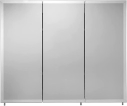 Surface Mount Cabinet, Westbourne Triple Door Tri-View, 36&quot; X 30&quot;, White Steel, - £259.51 GBP