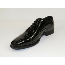 Men Santino Luciano Formal Dress Shoes Patent Leather Shiny Lace up C384 Black image 4