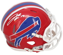 Josh Allen Autographed Throwback  1987-01 Buffalo Bills Mini Helmet Beckett - £421.97 GBP