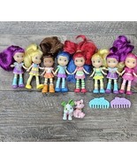 Strawberry Shortcake Friends 2008 3&quot; Dress &amp; Doll LOT Hasbro Cupcake &amp; C... - $89.21 CAD