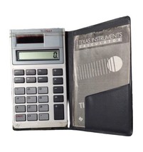 Vintage Texas Instruments TI-1766 II Ultra Slim Solar Light Calculator + Manual - £6.32 GBP