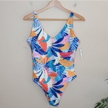 NWT Old Navy | Tropical Palm Print One Piece Swimsuit, Womens Size Large - £22.69 GBP