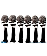 NEW 3 5 7 9 11 X BLACK WHITE KNIT golf clubs Headcover Head covers Set R... - $1,833.79 MXN