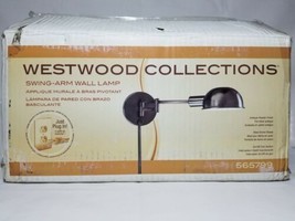 Westwood Collections Plug-In Wall Lamp Antique Pewter Finish NEW - £20.56 GBP