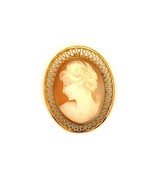 Vtg Signed 12K Gold Filled Winard Victorian Cameo Filigree Frame Brooch ... - $1,030.65 MXN