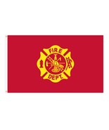 3x5FT Fire Department Flag Red Firefighter Banner Safety Man Cave Outdoo... - $3.95