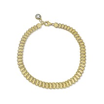 10k Yellow Gold Fancy Link Chain Bracelet 7 inch - £224.70 GBP