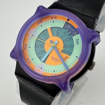 Vintage Swatch Quartz Watch GN705 Skyshart Men Swiss Analog ~For Parts R... - $45.59
