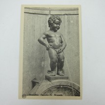 Postcard Brussels Belgium Manneken-PIS Child Fountain Statue Duquesnoy Antique - £6.38 GBP