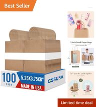 Versatile 100 Pack Kraft Gift Bags with Handles - Perfect for Events &amp; R... - $44.50