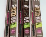 3pk Bundle NYX Zero To Brow Gel Longwear Brow Gel- Ash Blonde/ Chocolate... - $19.79