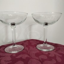 Chambord Glass Raspberry Liqueur Stemmed Crystal Cocktail Cordial Glass Set Of 2 - £19.75 GBP