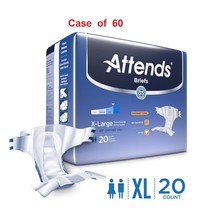 60 Ct Attends Adult Incontinence Brief X-LARGE 58 to 63 Heavy Absorbency... - £48.25 GBP