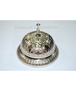8&quot; Huge Nickle Plated Service Desk Bell Hotel Counter Bell Good Echo Sound - £54.50 GBP
