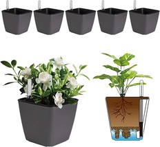 T4U 5.5 Inch Self Watering Plastic Planter With Water Level Indicator Pack Of 6 - £39.16 GBP