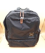 Bebear Diaper Bag Backpack Pockets Zippers Bottle Holder Black with Leat... - $473.55 MXN
