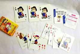 Peanuts Character Playing Cards Deck Snoopy Charlie Brown &amp; More Red Pink Yellow - £11.94 GBP