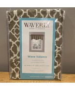 Waverly One Lovely Lattice Valance Cafe Brown 50&quot; x 16&quot; Scalloped Medite... - €21,10 EUR