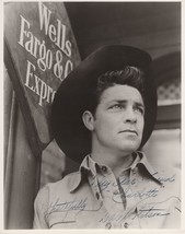 Dale Robertson Cowboy Wells Fargo Hat DOUBLE 10x8 Hand Signed Photo - £27.35 GBP