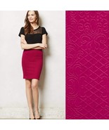 ANTHROPOLOGIE Moulinette Soeurs Magenta Jacquard Knit Pencil Skirt Size ... - $29.00