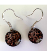 Murano Glass Handcrafted Unique Jewelry Black Color 925 Sterling Silver ... - $54.57 CAD