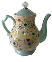 The Pioneer Woman ~ &quot;Kari&quot; ~ 2.4-Quart Tea Pot ~ Stoneware ~ Floral Design - £30.80 GBP