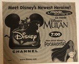 Disney Mulan Tv Guide Print Ad  TPA21 - £4.67 GBP
