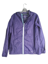 Eddie Bauer Hooded Rippac Wind Jacket Windbreaker Womens size Medium Purple - £21.03 GBP