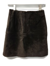 Ann Taylor Brown Leather Skirt A- Line Lined EPOC Bring UR boots! SZ 2 - £19.53 GBP