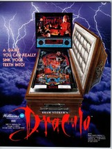 Dracula Pinball FLYER Original Game Artwork 1993 Vampire Horror Artwork 2 Sides - £15.69 GBP