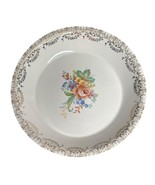 Vtg Nasco Roses of Victory Pastel Floral 22K Gold Trim Oven Proof Pie Di... - $28.70