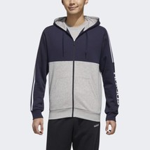 adidas Originals Men Essential Jacket FM3447 Ink/Medium Grey Heather/White - £31.34 GBP