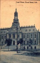 Vintage 1912 Postcard Hall County Court House. Grand Island, Neb -BK35 - £4.84 GBP
