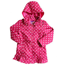 Pink Platinum Baby Girls Polka Dot Hooded Trench Jacket, 2 Colors,Sz. 12... - £15.71 GBP