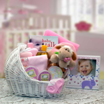 Welcome Baby Bassinet New Baby Basket-Pink - Perfect Baby Shower Gift - £68.48 GBP