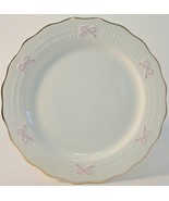 Yedi PINK BOWS on White 6 Salad Plates 8&quot; Ceramic Viral TikTok Coquette ... - €110,68 EUR