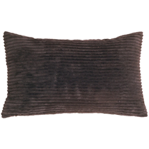 Wide Wale Corduroy 12x20 Dark Brown Throw Pillow, Complete with Pillow Insert - £25.13 GBP