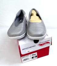 Skechers Womens Arch Fit Uplifted Defined Flats Sz 9 Gray Mesh On The Go... - £22.40 GBP