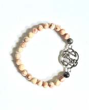 Red Line Jasper and Larvikite Beaded Bracelet with Celtic Knot Charm, Si... - $5.99