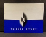 The 1950 Two-Litre Triumph Renown Sales Brochure - $67.49