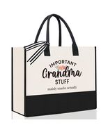 YUANHAO Grandma Tote Bag Large Beach Travel Gift Mothers Day Nana Gift - $77.89 MXN