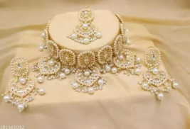 Latest Kundan Jewelry Set Bridal Dulhan Wedding Gift Ramdan Islamic Party Wear - £18.90 GBP