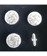 Blanket Pin Number Holder Horse Show Number Set Silver Basketweave - $26.99