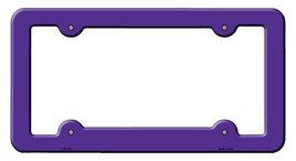 Purple Solid Novelty Metal License Plate Frame LPF-010 - £14.90 GBP