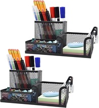 2 Pack Mesh Pen Holder Desk Organizers And Office Desk Accessories For, ... - $33.98