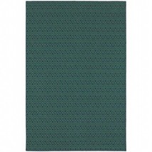 Oriental Weavers Meridian 1634Q 8x11  Rectangle - Navy/ Green-Polypropylene - £253.65 GBP