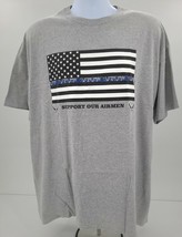 US Air Force Support Our Airmen Gray Men&#39;s T-Shirt Size 2XL (Without Tag) - £16.73 GBP