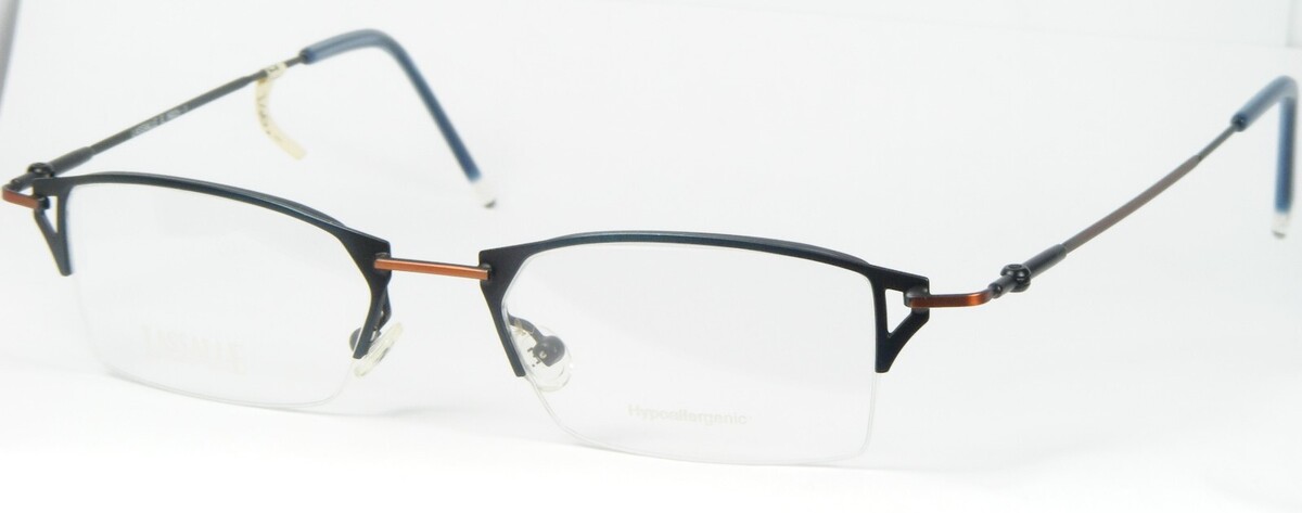 NOS LASSALLE H025-1 STONE BLUE BLACK BRONZE EYEGLASSES GLASSES 48-18-144... - $77.19